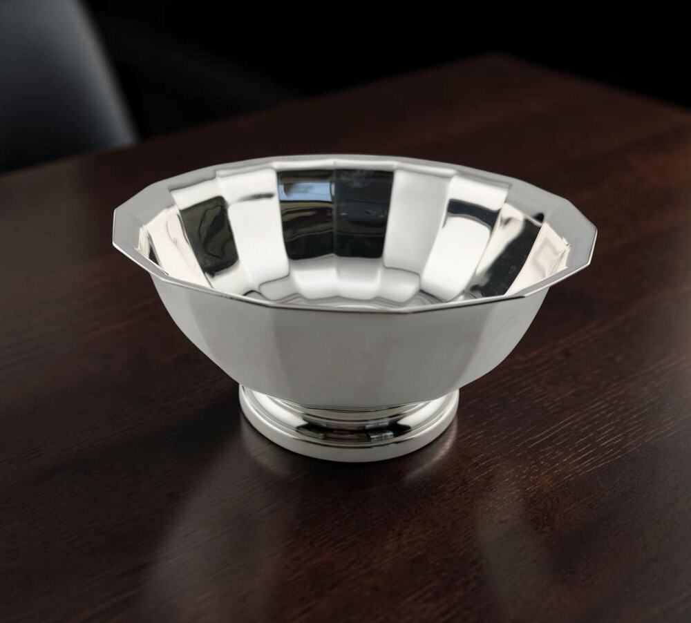Gorham Heritage NIB Unused EP Silver Plate 8" Fluted Panel Bowl VH1